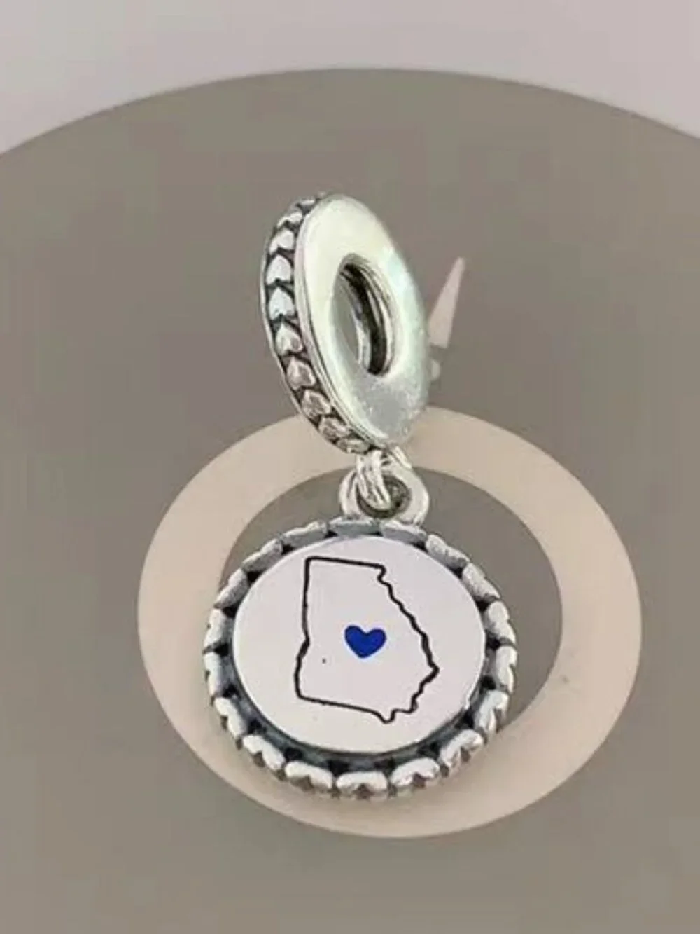 Pandora Pandora USA Chicago Map Charm Travel Pendant s925 Sterling Silver, Charm